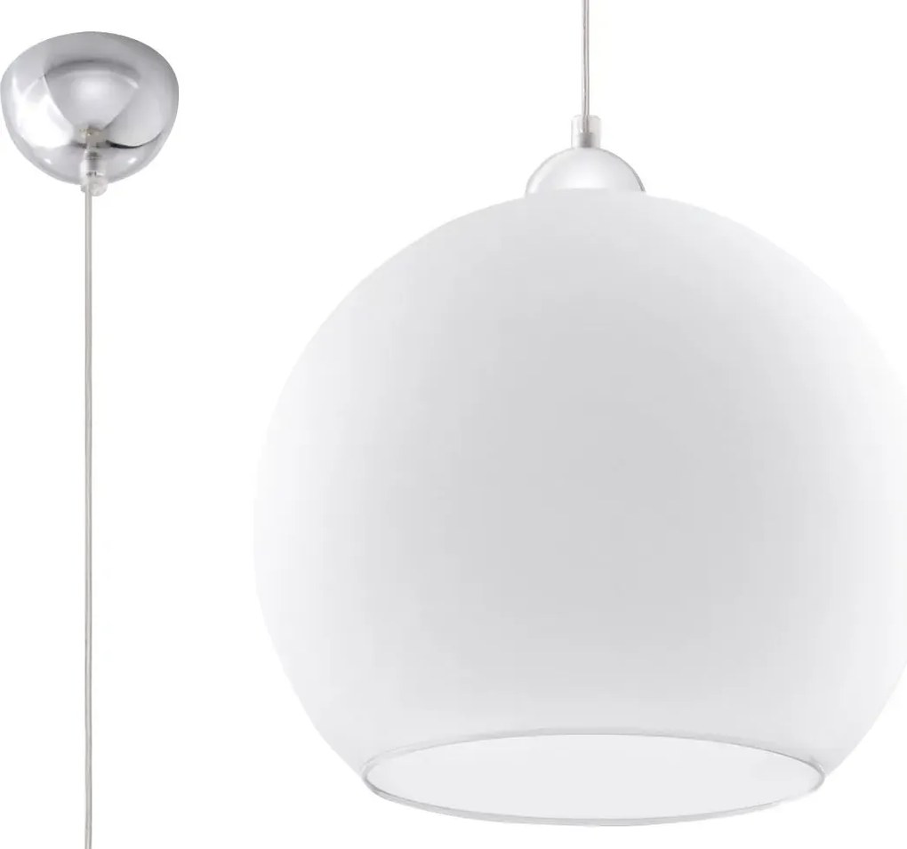Okrągła szklana lampa wisząca LED G0-R36