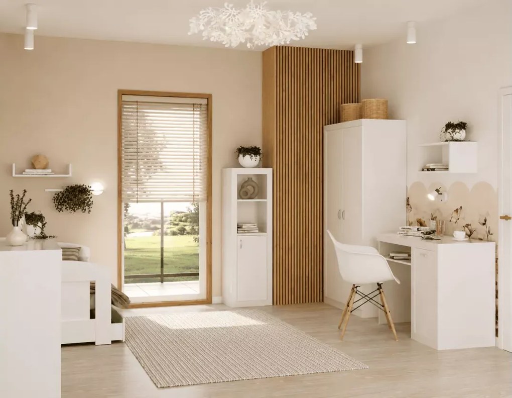 Komoda młodzieżowa Seal 100 cm nowoczesna do pokoju dziecięcego MDF biała i kolorowa