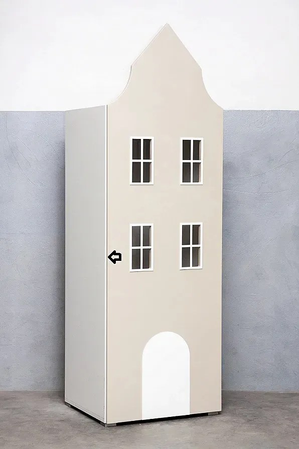 Beżowa szafa domek M0-H86