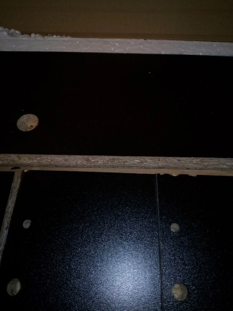 PROMOCJA Stół jadalniany MADO czarny z blatem w dekorze dąb artisan 120x80cm II. jakość