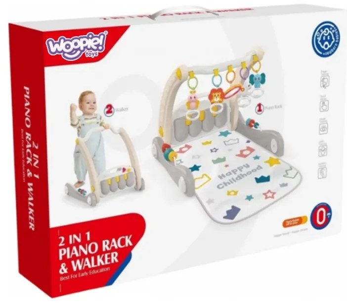 Woopie baby mata z pałąkiem pchacz 2w1 pianinko