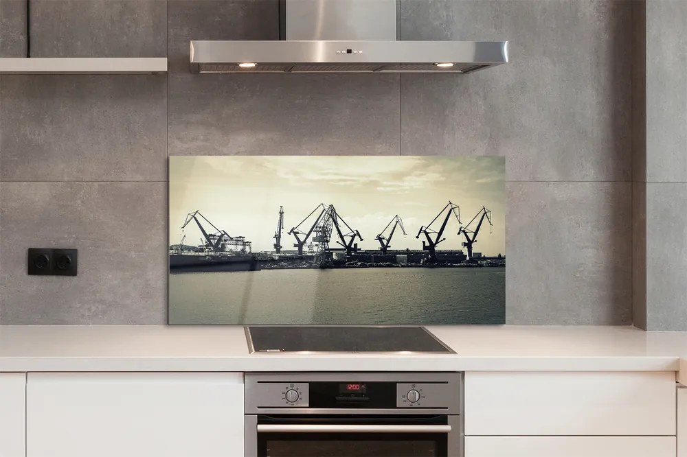 Panel szklany do Kuchni Gdańskie Żurawie Stoczniowe