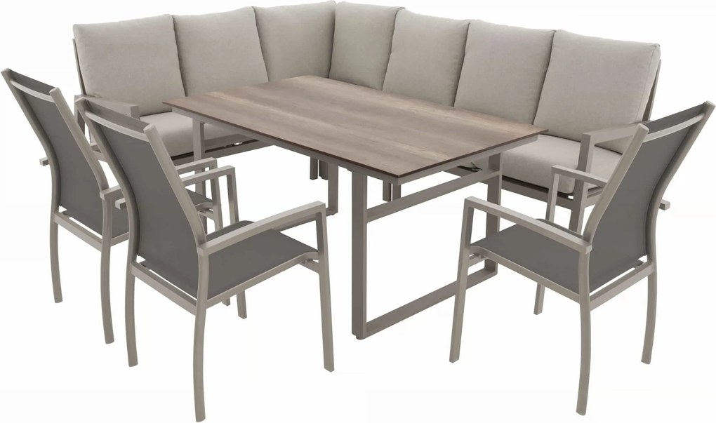 Doppler EXPERT LOUNGE - ogrodowy aluminiowy zestaw obiadowy