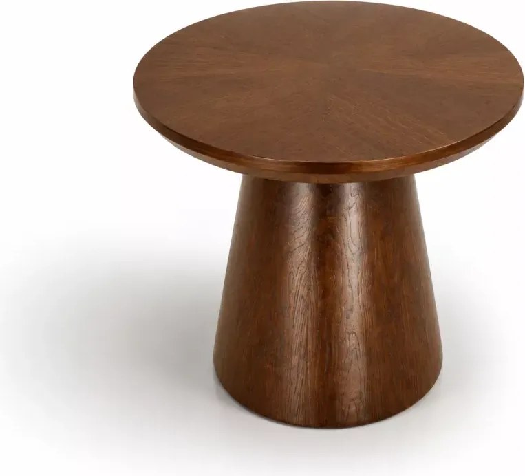 Duży stół owalny Vegner 220 cm orzechowy nowoczesny laminowany do jadalni salonu elegancki