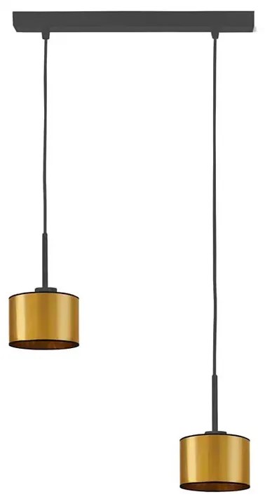 Złota podwójna lampa wisząca nad stół R7-H49