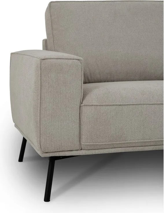 Szarobeżowy narożnik z tkaniny szenilowej (prawostronny/w kształcie litery L) Amsterdam – Scandic