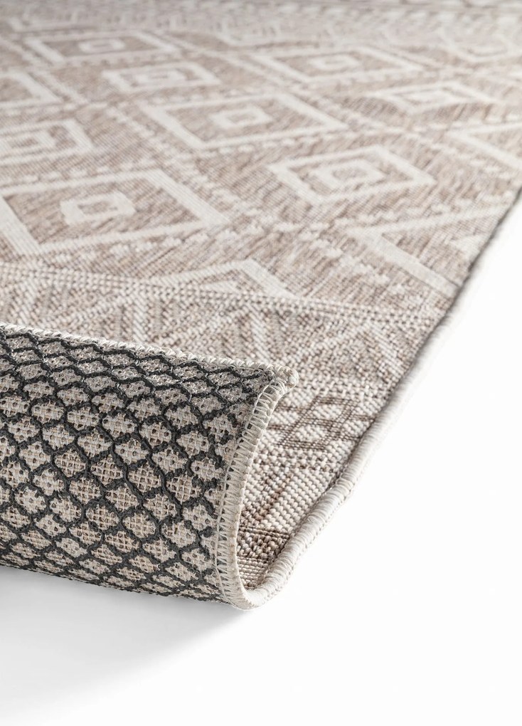 Dywan zewnętrzny Finn Romby beżowy 160 cm x 220 cm