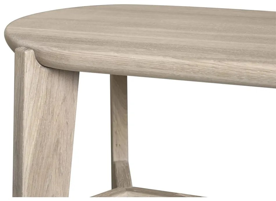 Hoker z litego drewna dębowego w naturalnym kolorze (wysokość siedziska 75 cm) Eli – Blomus