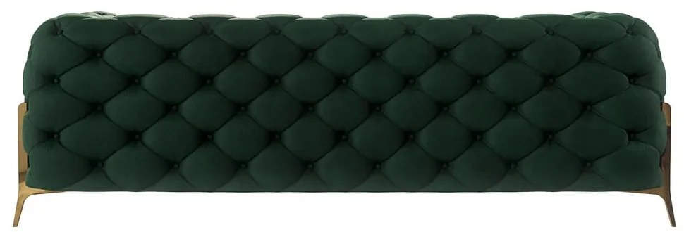 Ciemnozielona aksamitna sofa 225 cm Chelsea Bis – Ropez
