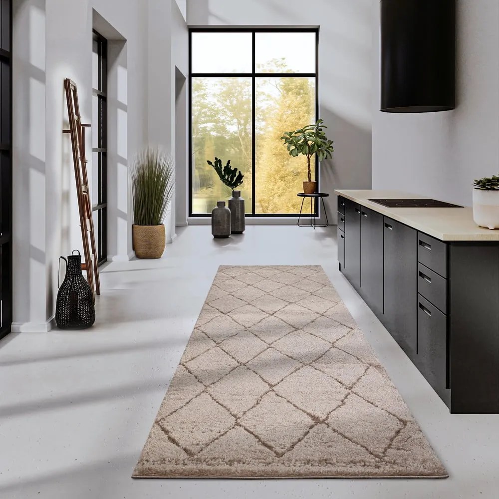 Beżowy chodnik 80x240 cm Perrotin Beige – Elle Decoration