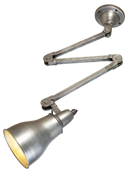 Industrialna lampa ścienna szara regulowana - MerseyPrzemysłowy Oswietlenie wewnetrzne
