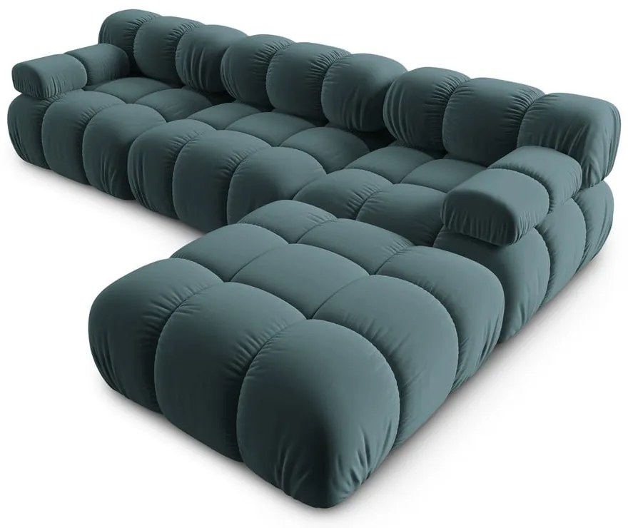 Morski aksamitny narożnik Bellis – Micadoni Home