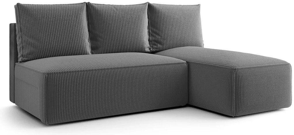 Ciemnoszary narożnik rozkładany z pojemnikiem K3-L09