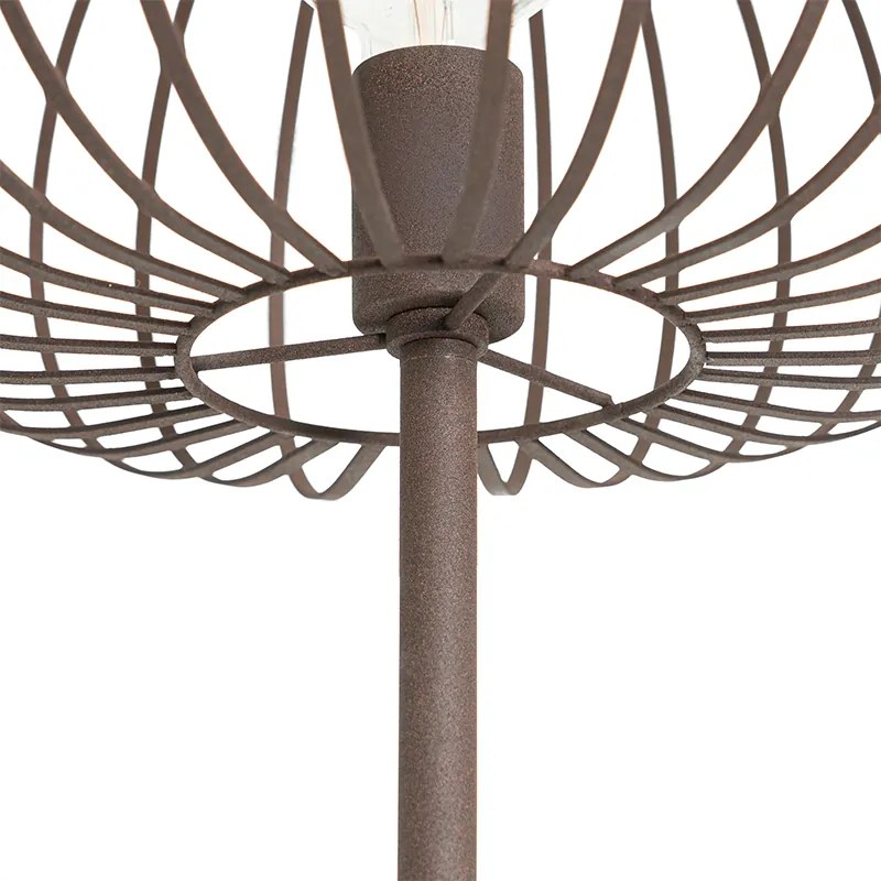 Designerska lampa podłogowa w kolorze rdzawo-brązowym - JohannaDesignerski Oswietlenie wewnetrzne