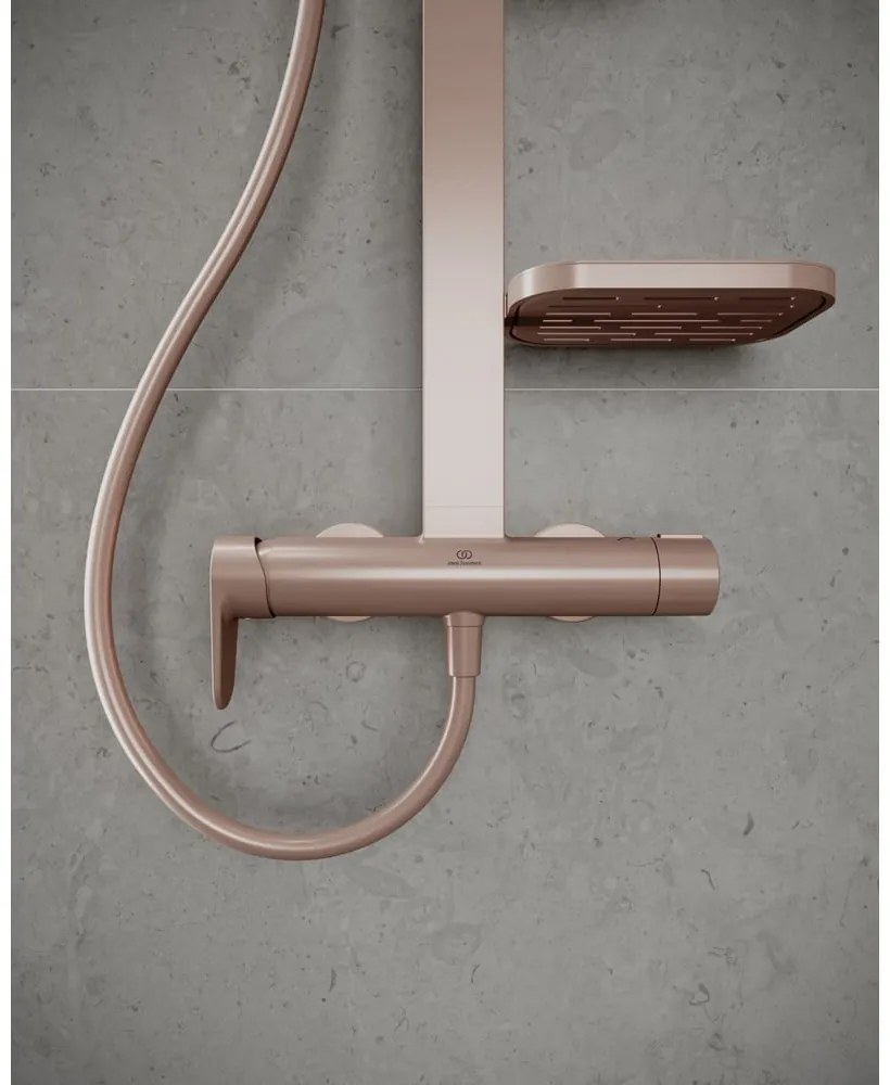 Jasnoróżowy metalowy zestaw prysznicowy 111 cm ALU+ – Ideal Standard