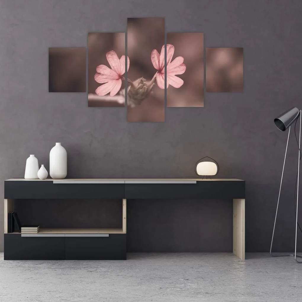 Obraz kwiatu róży (125x70 cm)