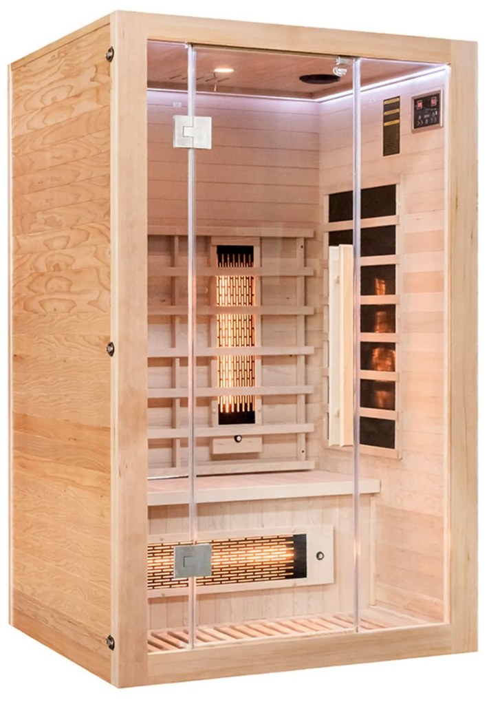 Sauna wewnętrzna niskotemperaturowa infrared na podczerwień 2 - 3 osobowa 120 x 105 CM