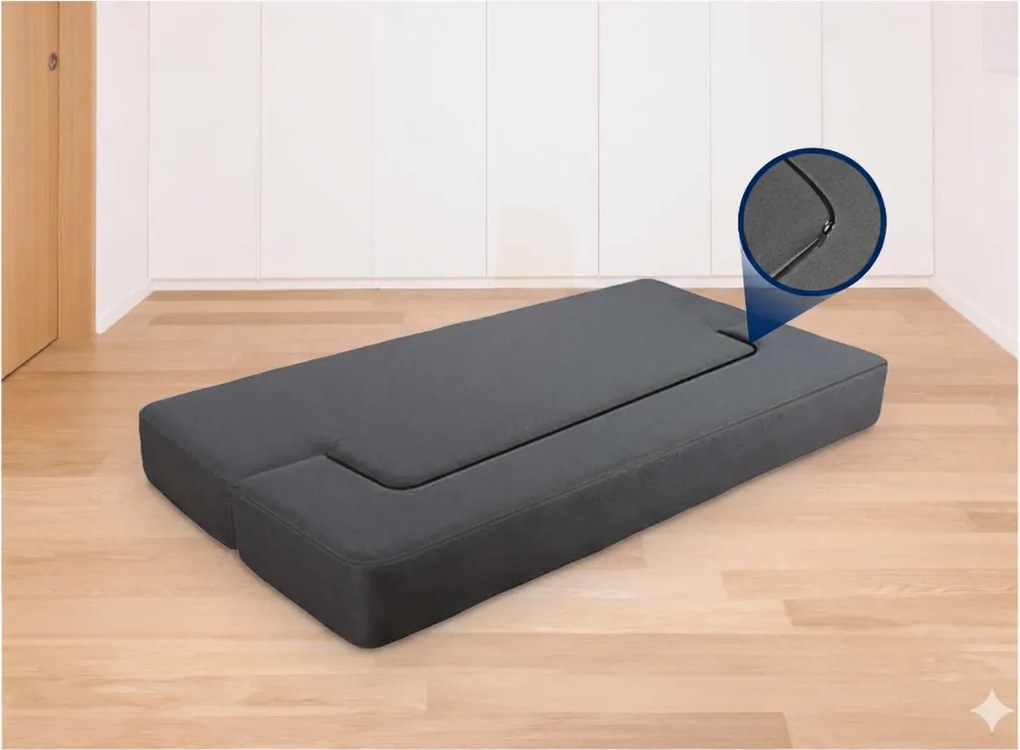 Sofa-materac 2w1 ciemnoszara CHARCOAL/G
