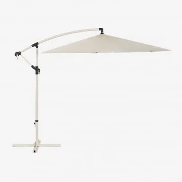Parasol Ø295 Cm Z Tkaniny I Stali Gerran Kremowa Tapioca - Sklum