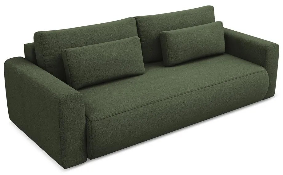 Rozkładana/ze schowkiem sofa w kolorze khaki 238 cm Kapua – Makamii