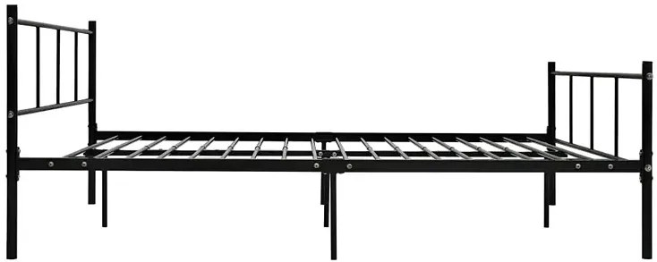 Czarne metalowe łóżko małżeńskie 140x200 cm T8-F89