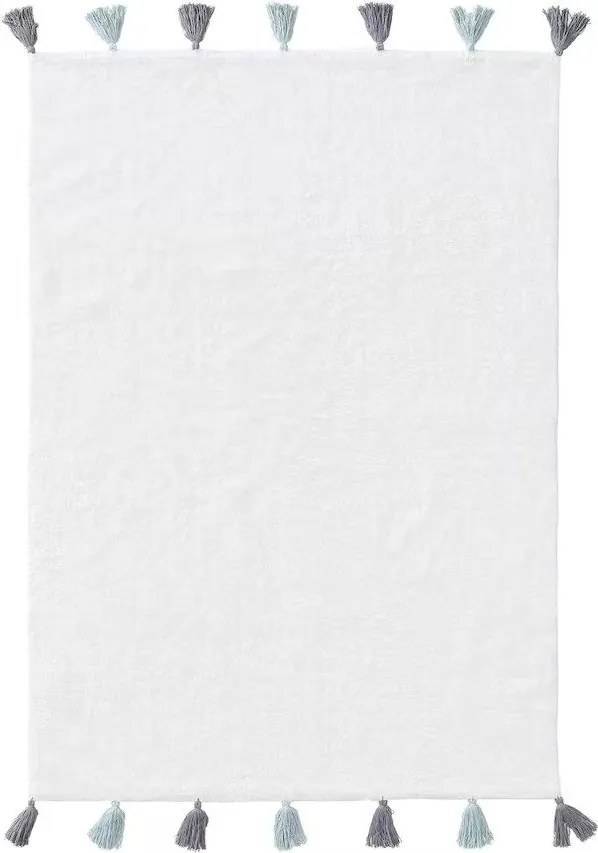 Dywan dziecięcy z niebieskimi frędzlami Malu