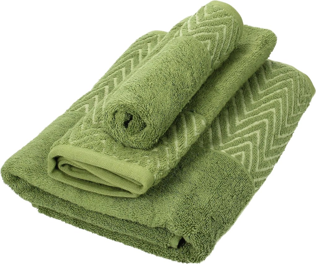 Komplet ręczników Terry 3szt. moss green