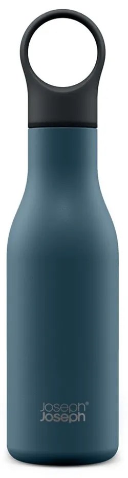 Ciemnoniebieska podróżna butelka ze stali nierdzewnej 500 ml Loop – Joseph Joseph