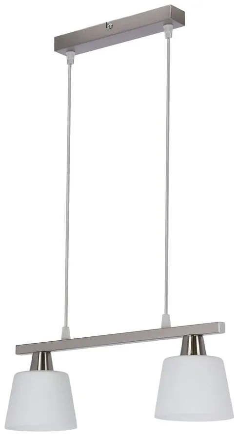Biała lampa sufitowa ze szklanym kloszem 40x11 cm Hybryda – Candellux Lighting