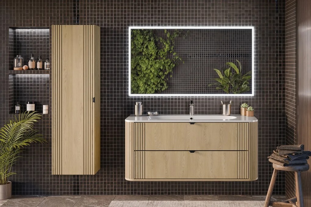 Szafka pod umywalkę OVALIA CREMONA 2S 120cm dąb cremona COMAD