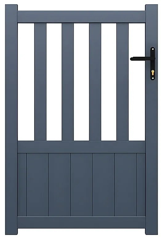 Skrzydłowa, aluminiowa furtka ażurowa Dł.100 x Wys.140 cm antracytowa TARNOS II