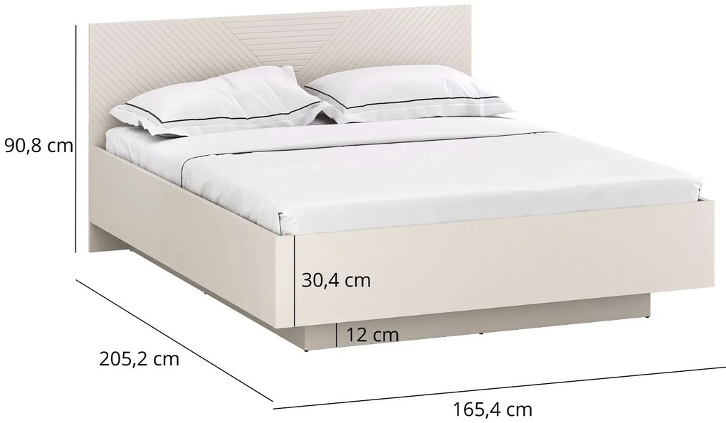 Kaszmirowe łóżko z pojemnikiem na pościel 160x200 cm R6-A60