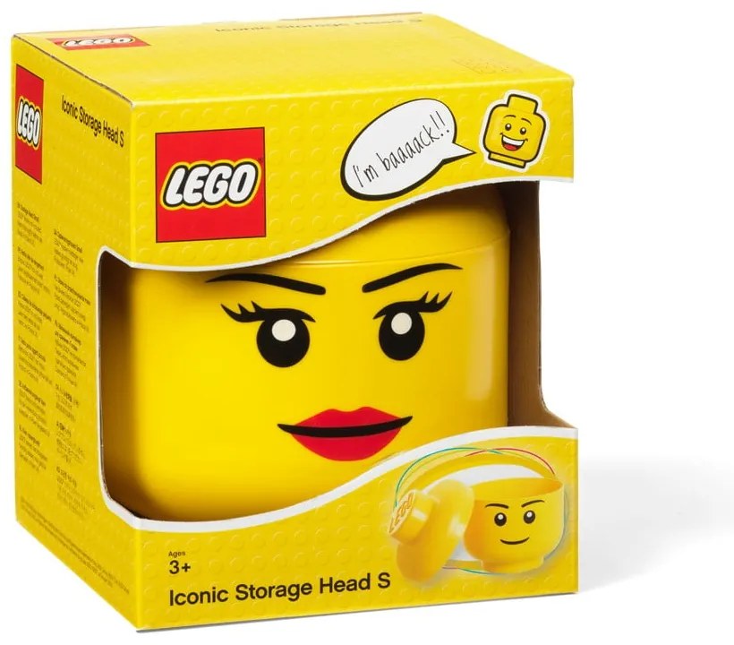 Pojemnik w kształcie głowy LEGO® Girl, Ø 16,3 cm
