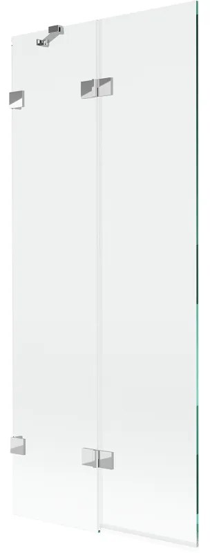 Mexen Lunar parawan nawannowy 2-skrzydłowy lewy 80 x 150 cm, transparent, chrom - 897-080-100-01-00-L