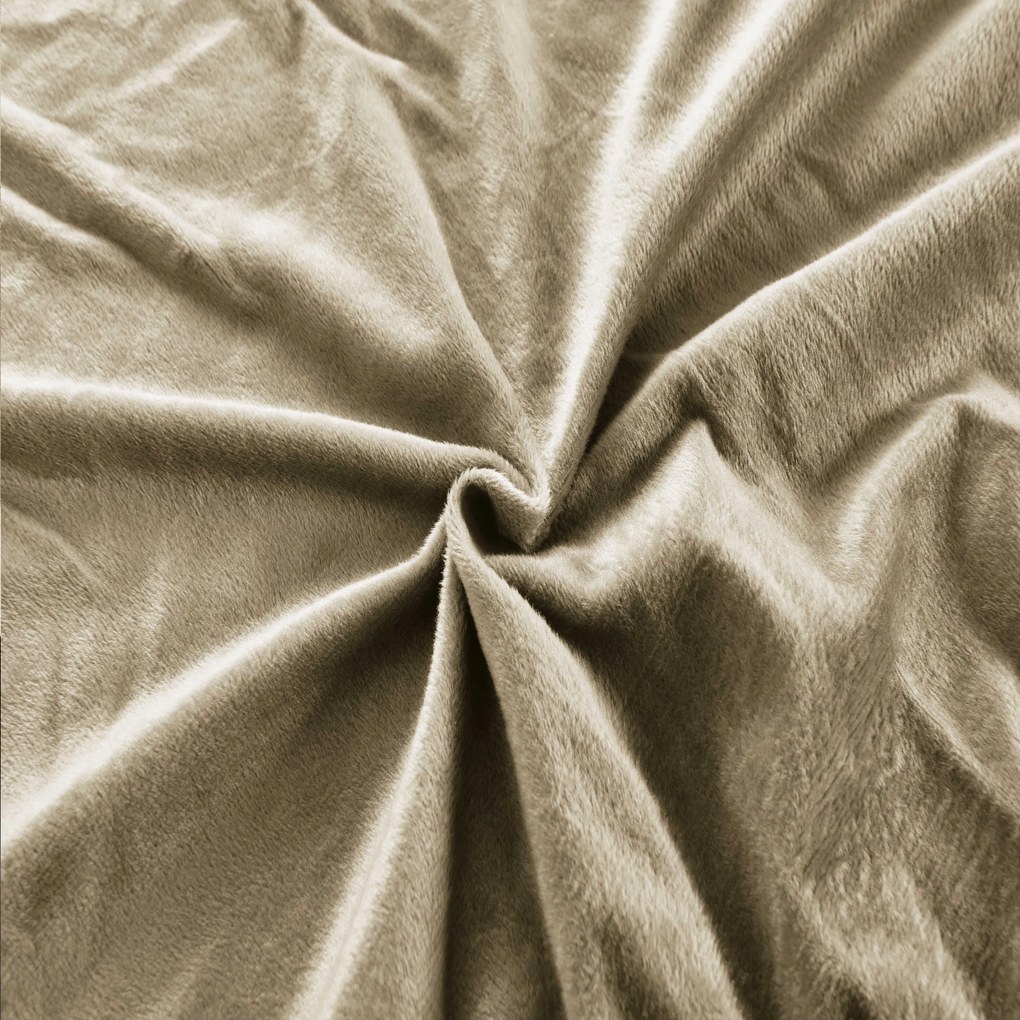 PrzytulneMieszkanie.pl Prześcieradło z mikropluszu SOFT 90x200 cm brązowe