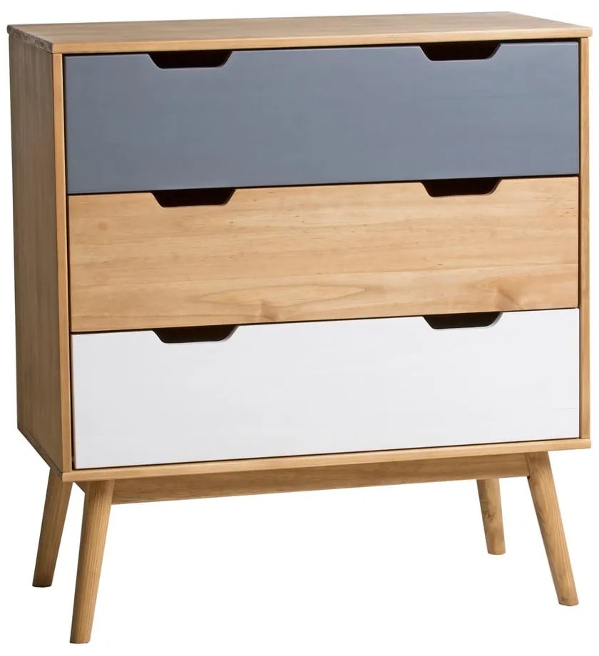 Komoda z litego drewna sosnowego Marckeric Cusco, szer. 80 cm