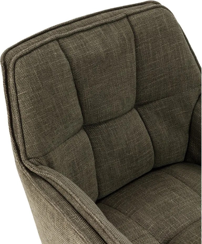 Zielone tapicerowane fotele jadalniane zestaw 2 szt. Keiko – Marckeric