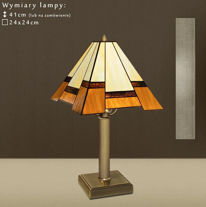 Lampa biurkowa witrażowa O-B1