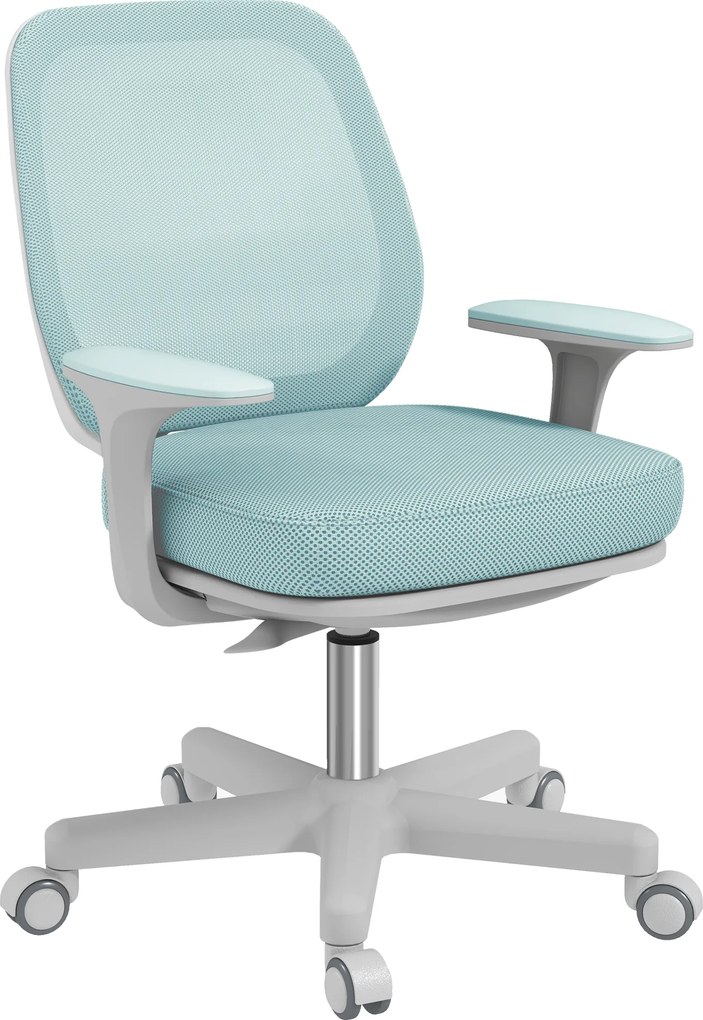 Vinsetto Fotel biurowy, ergonomiczny fotel obrotowy z regulacją wysokości, 55 x 48 x 82,5-94,5 cm, zielony | Aosom PL