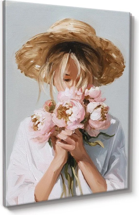 Obraz z ręcznie malowanymi elementami 70x100 cm Estelle – Styler