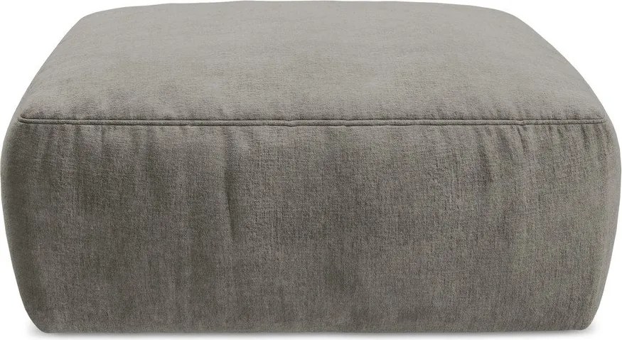 Szary podnóżek z tkaniny szenilowej Kuki – Makamii