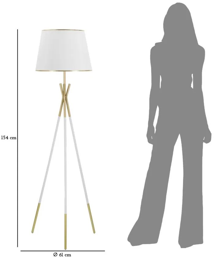 Lampa podłogowa na trójnogu TRIPLY, 154 cm