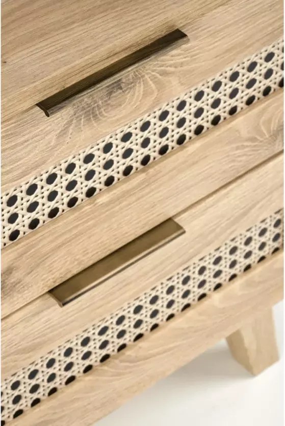 Nowoczesna szafka nocna CALVIRO SN-1 w dekorze dąb artisan – elegancki i funkcjonalny mebel do sypialni w naturalnym stylu