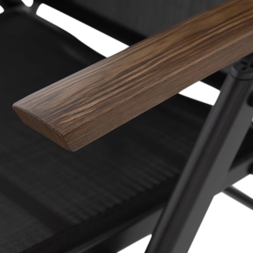 Doppler EXPERT WOOD Plus, fotele regulowane zestaw mebli ogrodowych 4+1