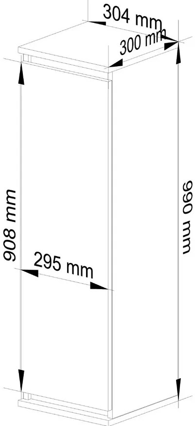 Wąska szafka wisząca biały + grafit A5-F14