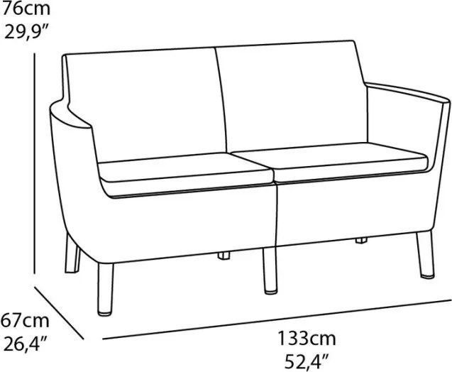 Zestaw ogrodowy poliratan Zestaw SALEMO - grafit