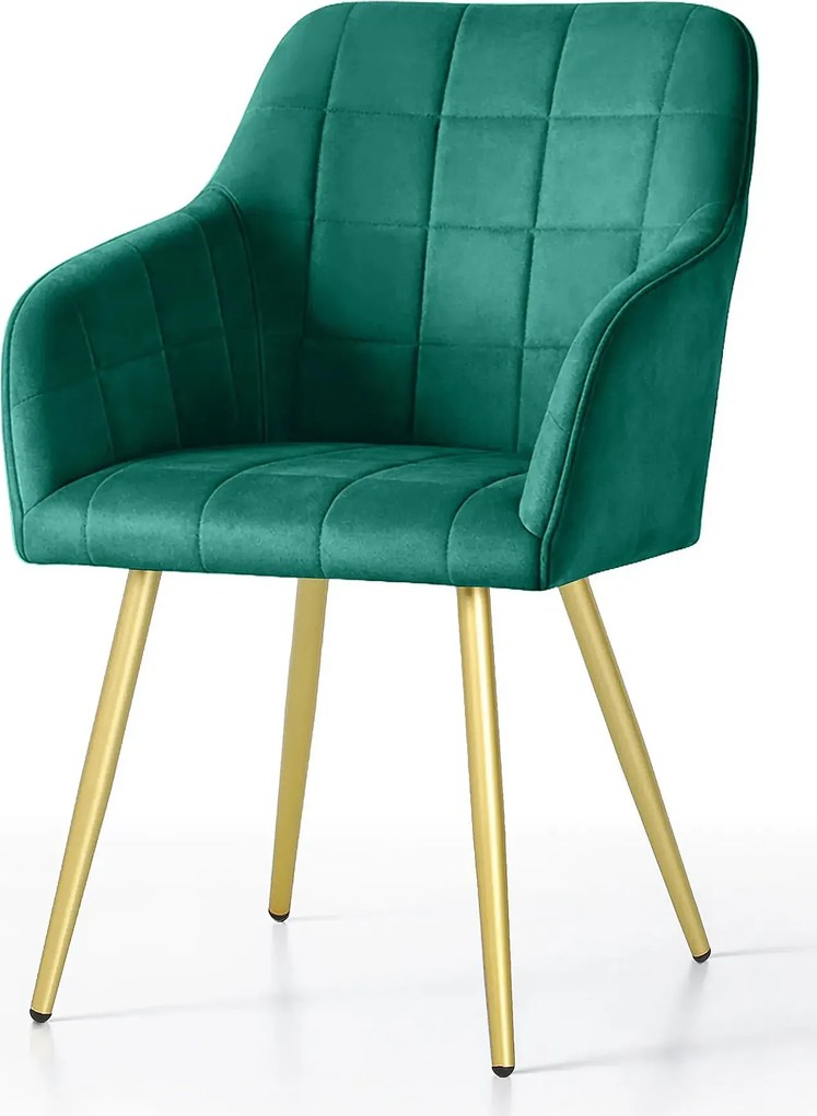 Zestaw 2 zielonych krzeseł w stylu glamour N6-K35