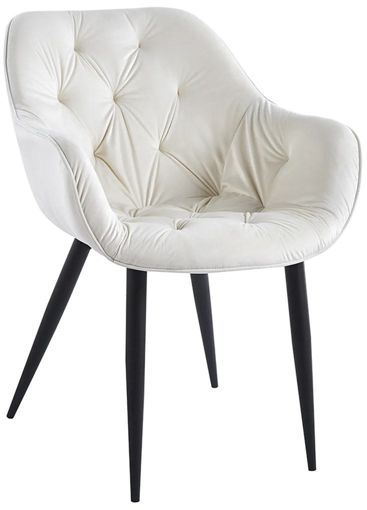 Krzeso Zandel z czarnego aksamitu