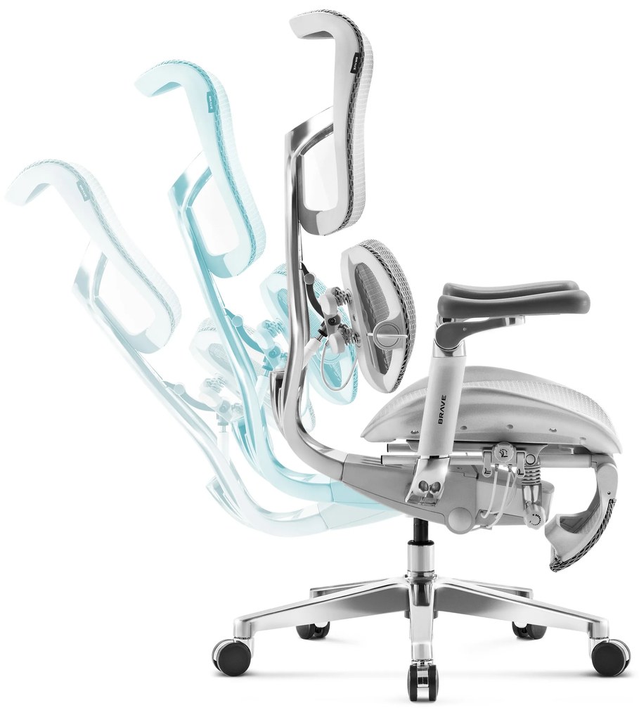 Fotel ergonomiczny szary V-Kinetic