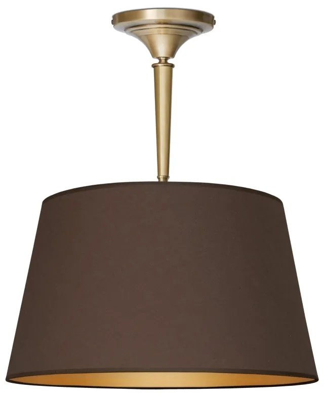 Mosiężna lampa wisząca z brązowym abażurem YA-S1CK45m